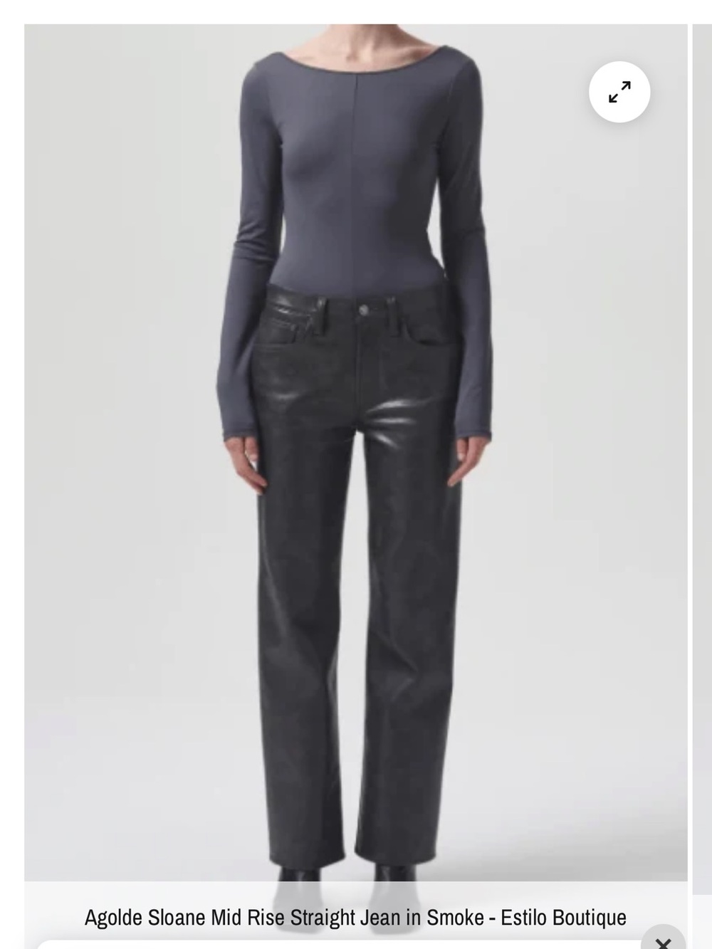 AGOLDE SLOANE MID RISE STRAIGHT JEAN IN SMOKE